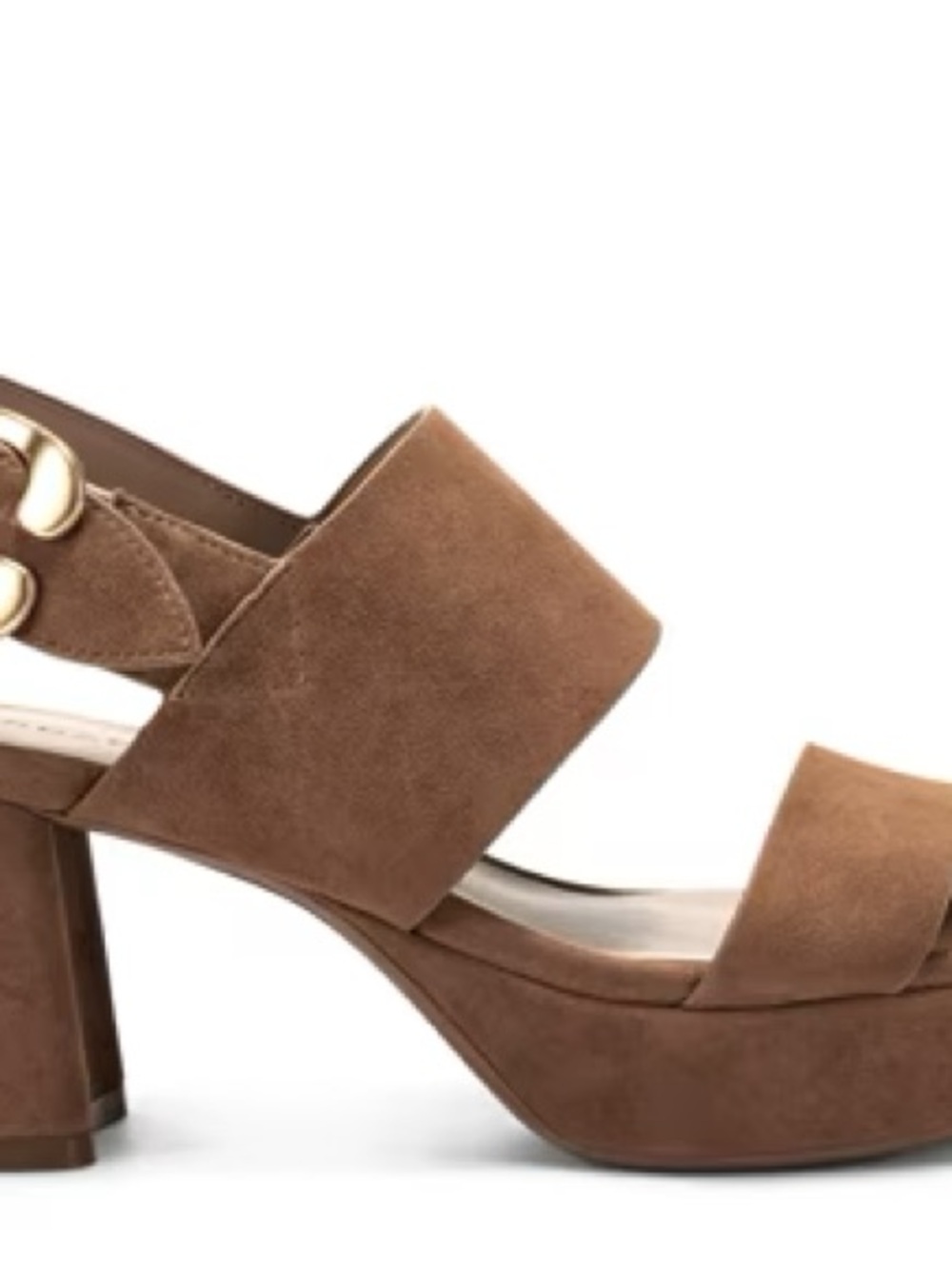 AEROSOLES Camera Java Suede Platform Wedge Sandal with Buckle - Picture 8 of 10